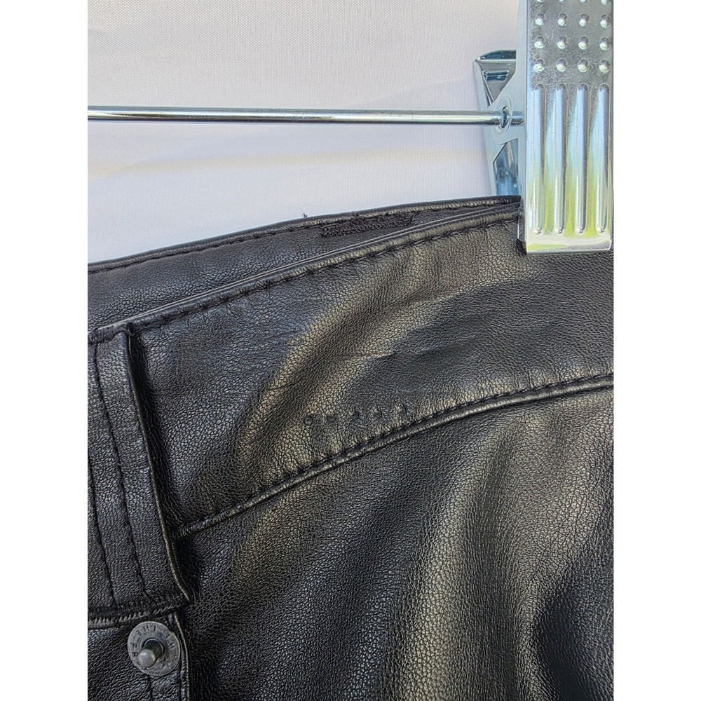 Free People City Slicker Vegan Leather Maxi Skirt Black High Back Slit SZ 2 NWT - Picture 9 of 13